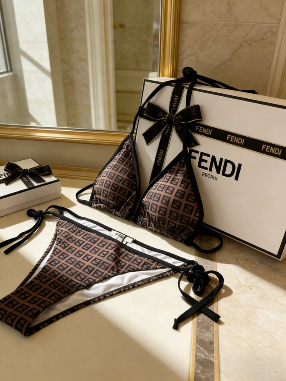 Fendi FF Print Triangle Bikini Set - Picture 5 of 6